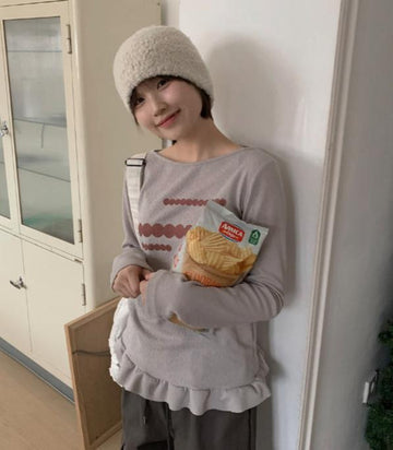 Totoni Lettering Frill Tee